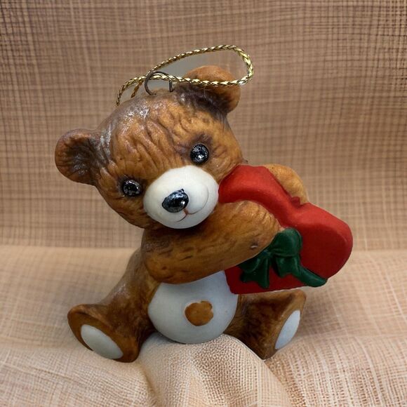 Vintage Hallmark Porcelain Ornament Cinnamon Bear 6th in Collector's Series 1988 - Picture 1 of 8